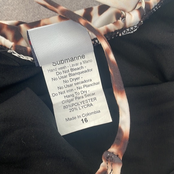 Submarine swim one piece bathing suit with side cutouts - Picture 3 of 3